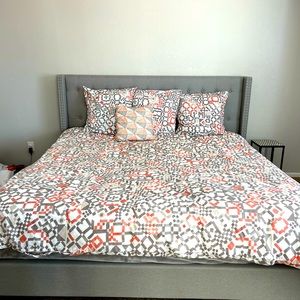 West Elm duvet cover/shams/dust ruffle